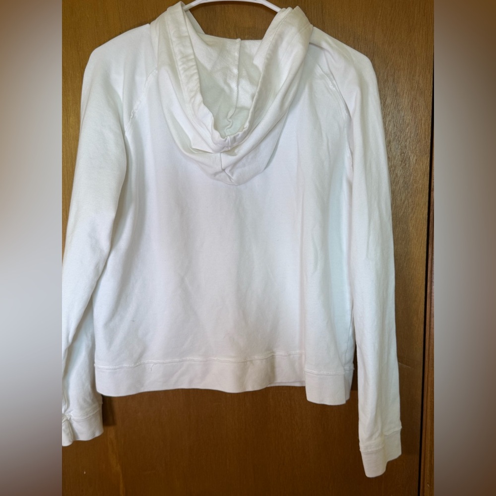 Sundown by River + Sky White Hoodie with Rainbow Detail - Picture 5 of 8